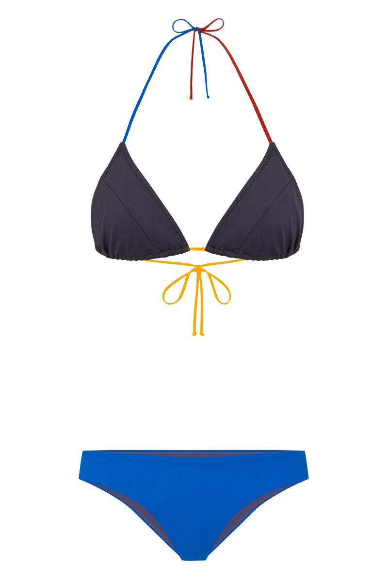 Triangle Bikini Top DIPOLE REGATTA, Petra Grey Multicolor | SURO