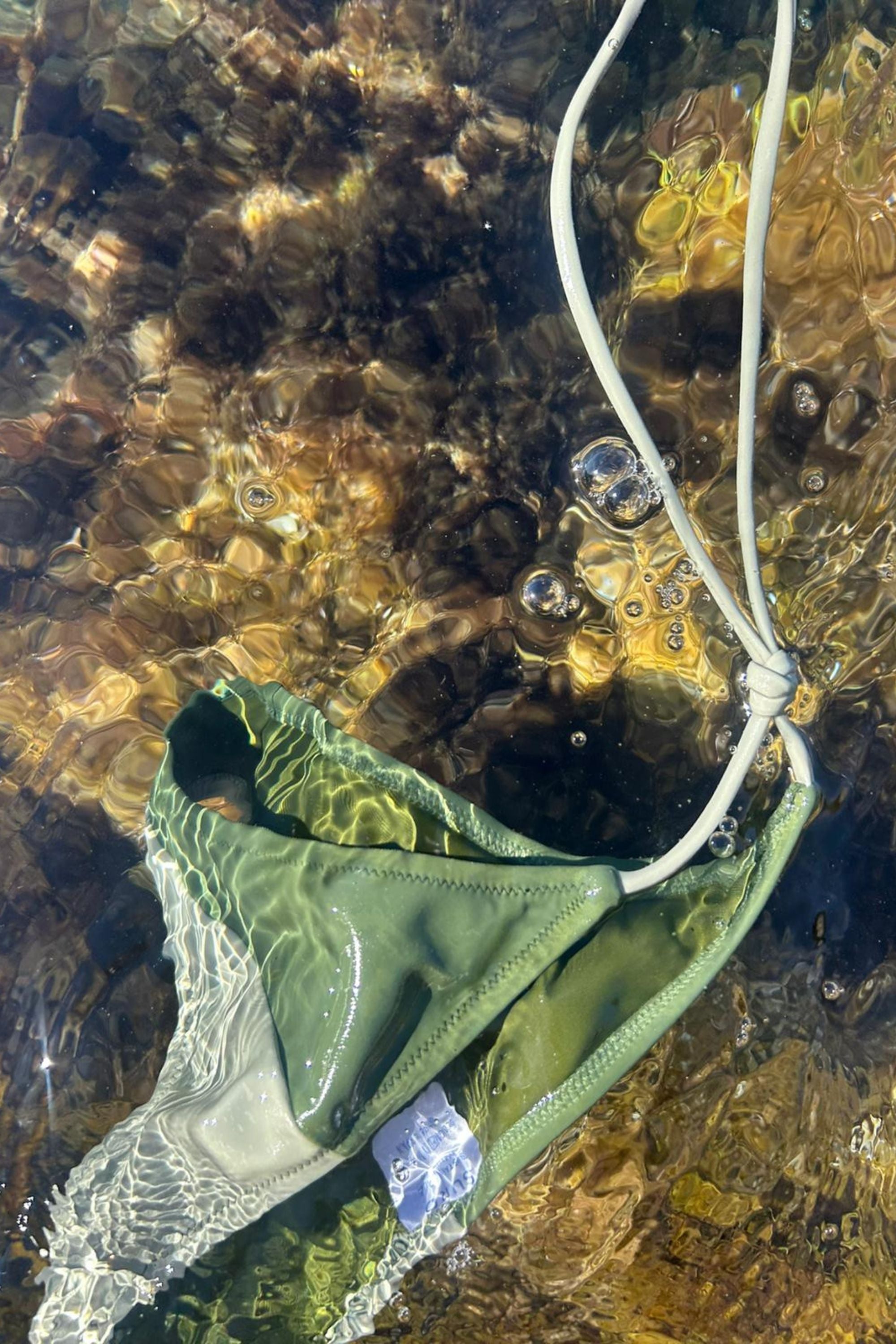 Triangle Bikini Bottom DIPOLE OLIVERA, Sage & Olive | SURO