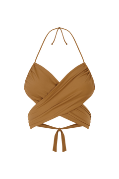 Wrap Bikini Top ALAS, Golden Kiwi | SURO