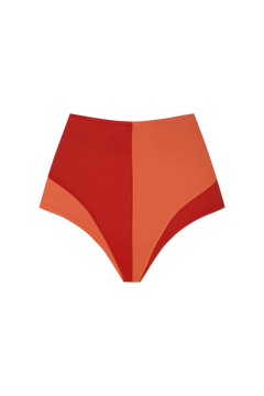 High-Waist Culotte LOBSTER, Papaya Orange & Crab Red | SURO