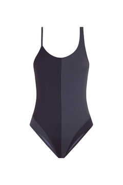 Classic Swimsuit BARYON ECLIPSE, Petra Grey & Midnight Black | SURO
