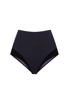 High-Waist Culotte MOON CAVIAR, Midnight Black | SURO