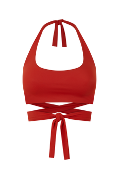 Two-Way Bikini Top PUZZLE, Crab Red | SURO